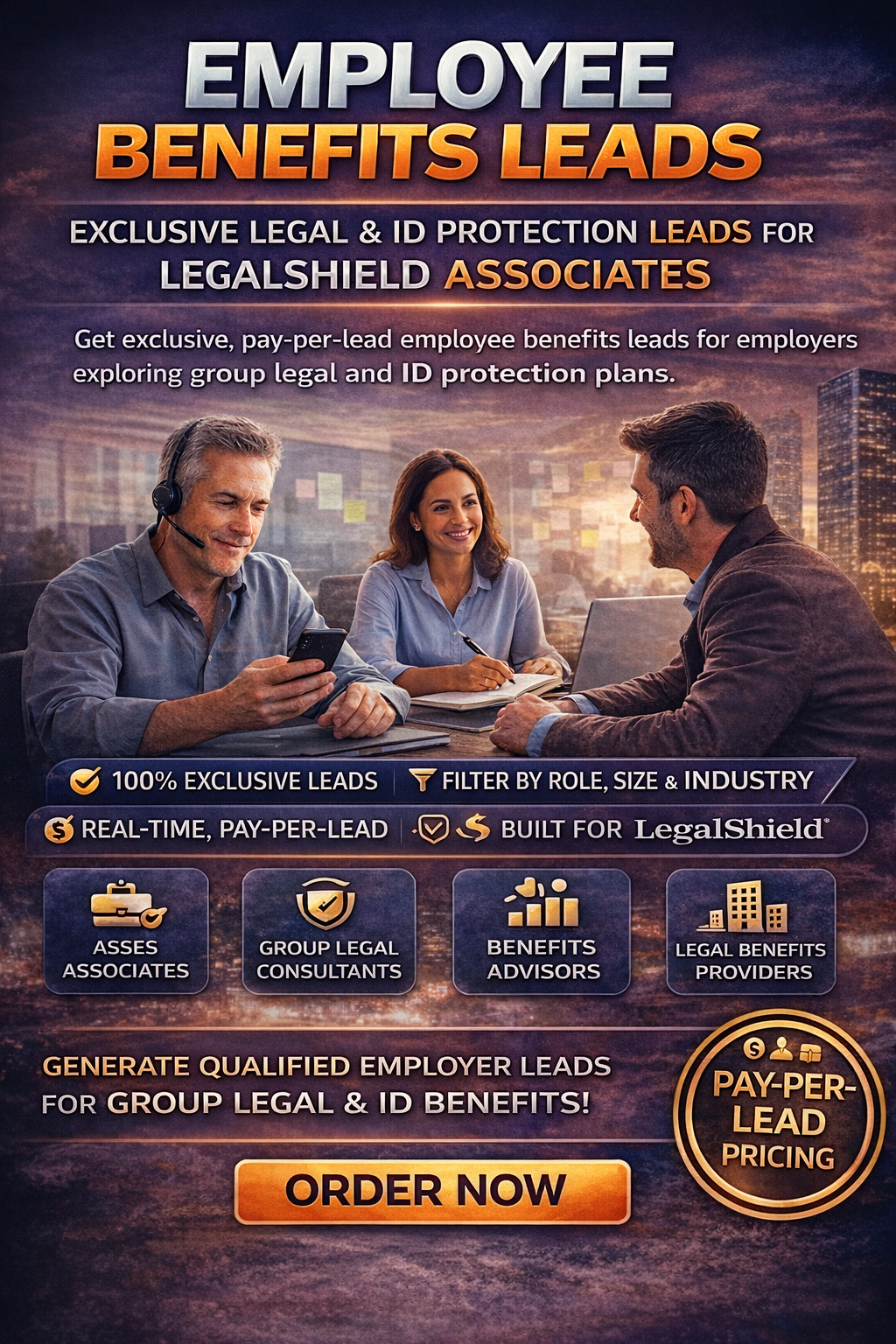 Exclusive Employee Benefits Leads for LegalShield Associates